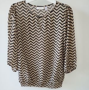 CHICO'S SHEER TOP - SIZE 1